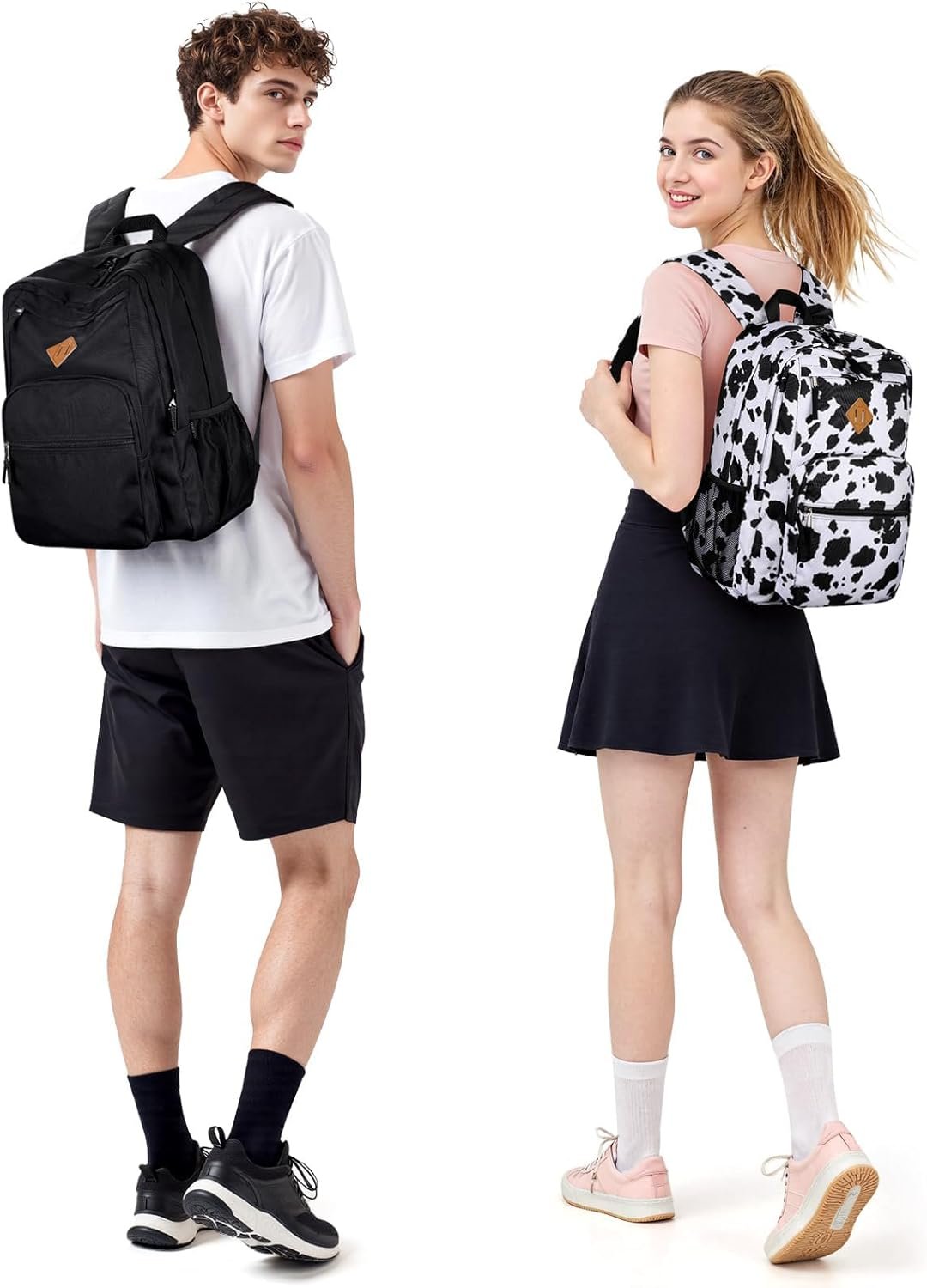 ZORFIN 26L Black Backpack for College, and Travel: Water Resistant Bookbag - Image 2